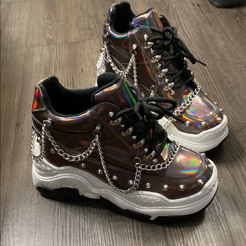 Anthony wang cyber y2k platform zdw space candy silver chains shoes